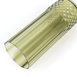 6-Pack Plastic Cocktail Tumblers Dusty Sage Green Transparent Crystal Cut Style - Shatterproof