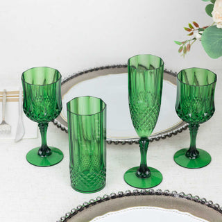 Convenient and Stylish Hunter Emerald Green Shatterproof Party Supplies