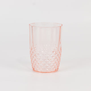 <h3 style="margin-left:0px;"><strong>Elegant Transparent Blush Crystal-Cut Plastic All-Purpose Cups</strong>