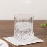 6 Pack Clear Crystal Cut Plastic Stemless Wine Glasses 8oz, Shatterproof 