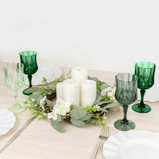 Durable and Elegant Green Wine Glasses