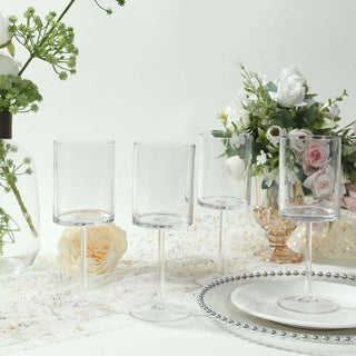 <h3 style="margin-left:0px;"><strong>Clear Plastic Cylindrical Wine Glasses</strong> - <strong>Ideal for All Occasions</strong>