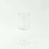 6 Pack Clear Plastic Reusable Cocktail Glasses With Long Stem, 10oz Shatterproof Square Wine Glasses