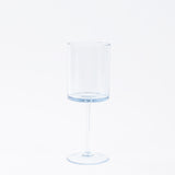 6 Pack Transparent Dusty Blue Plastic Reusable Cocktail Glasses With Long Stem