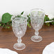 24-Pack Clear Plastic Wine Glasses 10oz – Vintage Goblets with Retro Embossed Design, Elegant