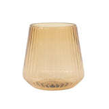 12-Pack Amber Gold Plastic Stemless Wine Glasses – 12oz Ribbed Design Reusable#whtbkgd