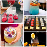 12-Pack Amber Gold Plastic Stemless Wine Glasses – 12oz Ribbed Design Reusable Shatterproof Cocktail