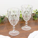 12 Pack Vintage Diamond Cut Plastic Goblets – Clear 11oz Reusable Wine & Beverage Glasses