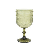 12 Pack Vintage Plastic Wine Goblets – 15oz Reusable Shatterproof Dusty Sage Green#whtbkgd