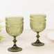 12 Pack Vintage Plastic Wine Goblets – 15oz Reusable Shatterproof Dusty Sage Green