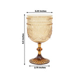 12 Pack Vintage Plastic Wine Goblets – 15oz Reusable Shatterproof Amber Gold