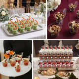 Dessert cups with fruit and cream served at a stylish event.