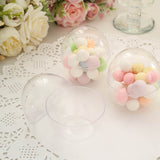 12 Pack | 4oz Clear Mini Egg Shaped Disposable Candy Favor Cup Containers