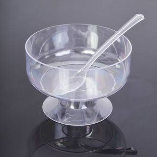 Plastic Appetizer Parfait Cup with Tasting Spoon Set