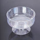 24 Pack | 6oz Crystal Clear Footed Disposable Dessert Cups With Spoons