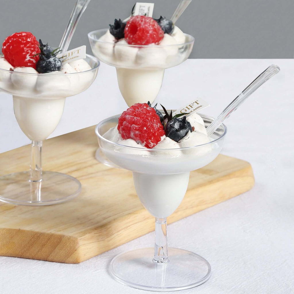 24 Pack 2oz Clear Margarita Glasses With Spoon