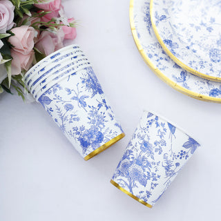 Create Unforgettable Memories with Blue Chinoiserie Floral Disposable Party Cups