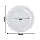 20-Pack 10" Plastic Dinner Plates – Clear Reef Design Party Plates – Elegant Disposable Tableware