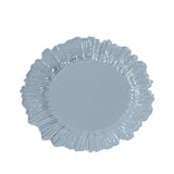 20-Pack 7inch Plastic Dessert Plates – Dusty Blue Reef Design Appetizer Salad Party Plates#whtbkgd