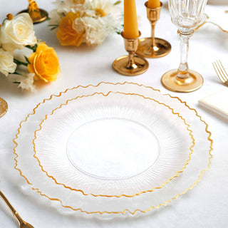 <strong>Gold Rim Dessert Plates</strong>