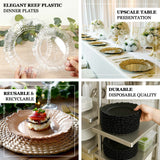 Elegant reef plastic dinner plates for upscale table presentations.