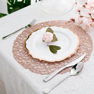 Effortlessly Elegant White Plastic Dinner Plates