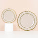 10 Pack | 10inch Taupe Gold Plastic Dinner Plates, Disposable Tableware Round