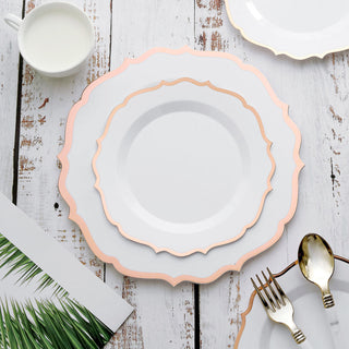 Elegant White Plastic Dessert Plates for Stylish Events