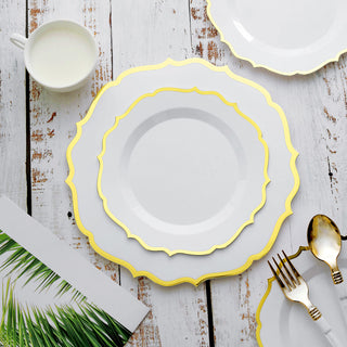 Elevate Your Table with Elegant White Plastic Dessert Salad Plates