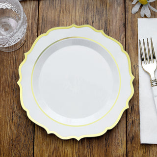 Elevate Your Table with Elegant White Plastic Dessert Salad Plates