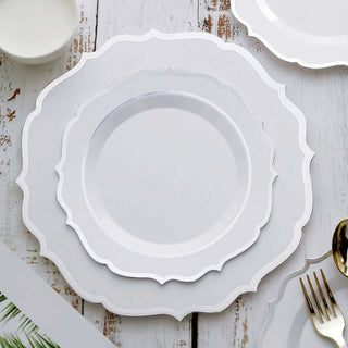 Elegant White Plastic Dessert Plates for Stylish Table Decor