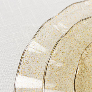 <h3 style="margin-left:0px;"><strong>Durable Gold Glitter</strong>&nbsp;<strong>Plastic Dinner Plates</strong>