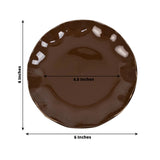 10 Pack 6inch Heavy Duty Disposable Salad Plates with Gold Ruffled Rim, Heavy Duty Cinnamon