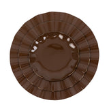 10 Pack 6inch Heavy Duty Disposable Salad Plates with Gold Ruffled Rim, Heavy Duty Cinnamon