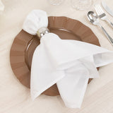 10 Pack 6inch Heavy Duty Disposable Salad Plates with Gold Ruffled Rim, Coffee Brown Disposable