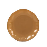 Gold Heavy Duty Disposable Salad Plates with Ruffled Rim, Heavy Duty Disposable Appetizer#whtbkgd