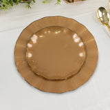 Gold Heavy Duty Disposable Salad Plates with Ruffled Rim, Heavy Duty Disposable Appetizer