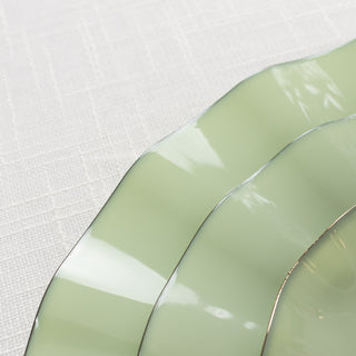 <h3 style="margin-left:0px;"><strong>Heavy Duty Sage Green Hard Plastic Dessert Plates</strong>