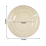 10 Pack Gold Glitter Plastic Round Dinnerware with Ruffled Rim, Transparent Heavy Duty