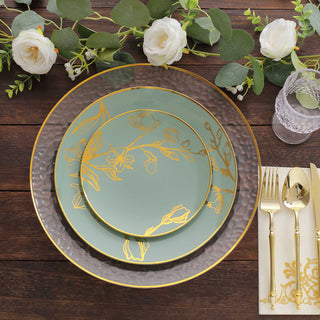Dusty Sage Green Plastic Plates for Unforgettable Events