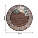 25 Pack Round Dinner Paper Plates in Brown Rustic Wood Print 10inch Disposable Party Plates Floral