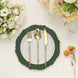 10 Pack | 10inch Hunter Emerald Green / White Disposable Dinner Plates