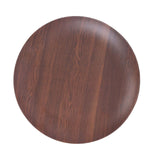 6 Pack | Rustic Brown Wood Grain Shatterproof Melamine Dinner Plates, Round Farmhouse Style#whtbkgd