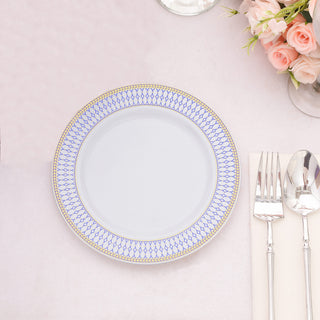 Elevate Your Dining Affair with White Renaissance Disposable Salad Plates