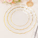 10 Pack Clear Sunflower Disposable Salad Plates with Gold Scalloped Rim