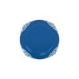 10 Pack Transparent Navy Blue Disposable Salad Plates