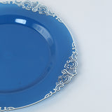 10 Pack Transparent Navy Blue Disposable Salad Plates