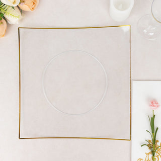 Premium Clear/Gold Disposable Party Plates