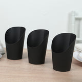 50 Pack 14oz Black Paper Popcorn Box Appetizer Cups, Disposable Snack Cone Cups