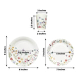 72 Pcs Wildflower Butterfly Paper Party Plates and Cups, Disposable Tableware Set